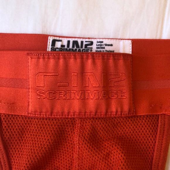 Men's Orange C-IN2 Scrimmage Jockstrap - Picture 4 of 5